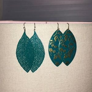 🧿teal duo•set earrings🧿